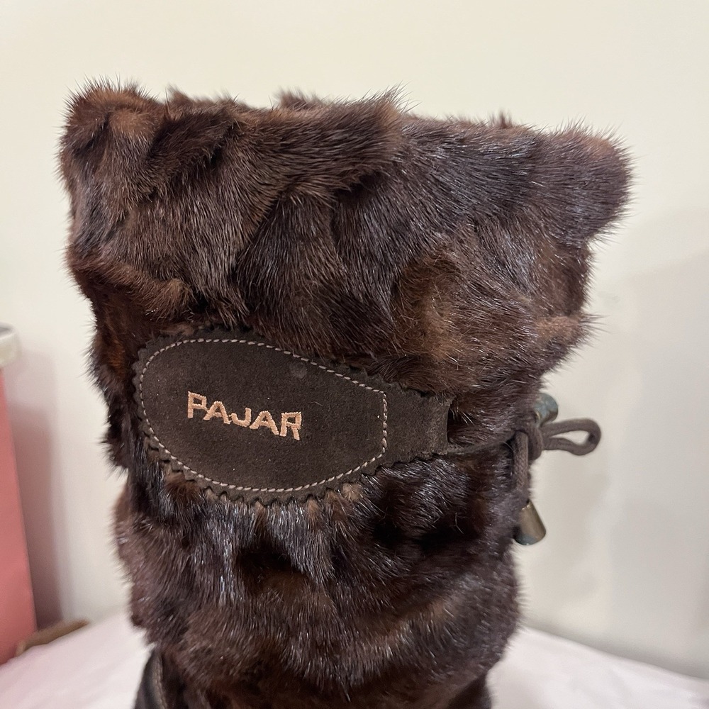 PAJAR WOMEN'S Brown SUEDE/ FUR WINTER BOOTS SIZE US 7.5 (38), EUC Italy - Picture 4 of 12